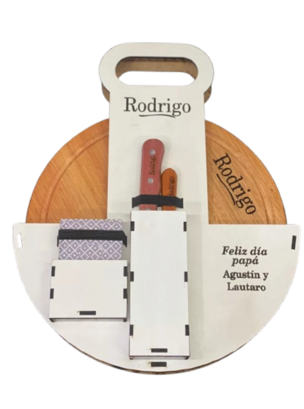 Kit de Asado Redondo (2) Kit de asado redondo eucalipto