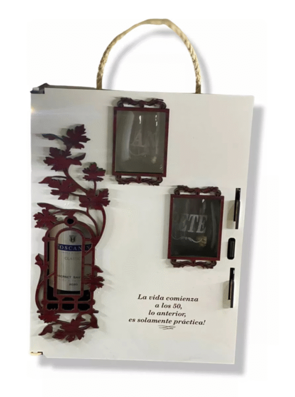 Pack vino y 2 copas (1) Pack vino y 2 copas