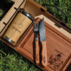 set emperador tabla cuchillo y vaso 450ml