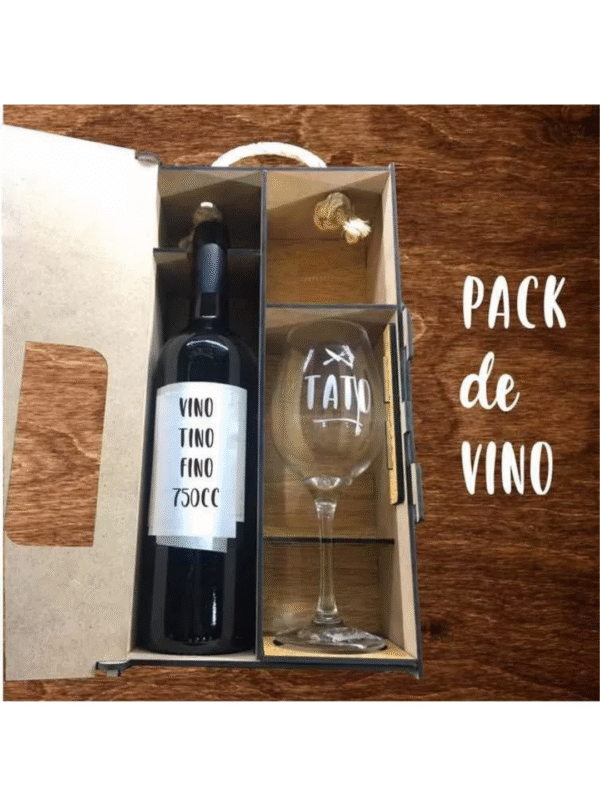 pack de vino y 1 copa (3) Pack de vino y 1 copa
