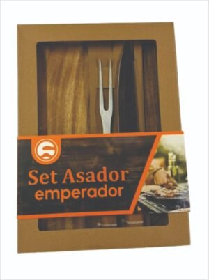 Set de Asado emperador (2) Set exclusivo emperador | Tabla y cubiertos largos